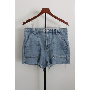 Wild Fable Women's Highest Rise Carpenter Denim Shorts Light Wash Blue Size 12